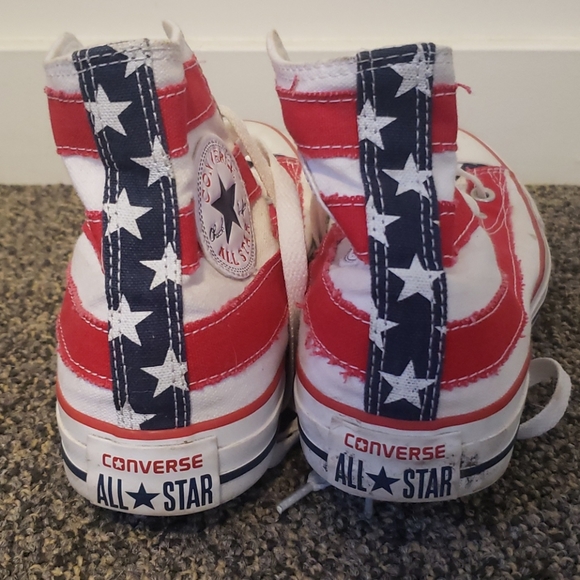 Converse Unisex Red and Blue Star High-Tops - Picture 2 of 7
